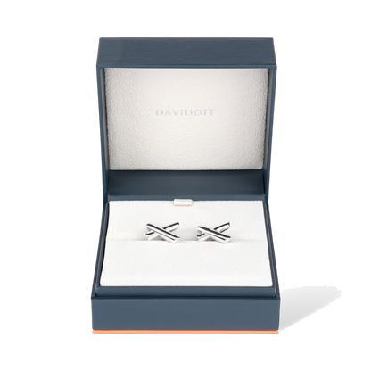 DAVIDOFF Essentials Cufflinks Hyphen Cross Silver — view 2