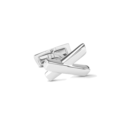 DAVIDOFF Essentials Cufflinks Hyphen Cross Silver — view 3