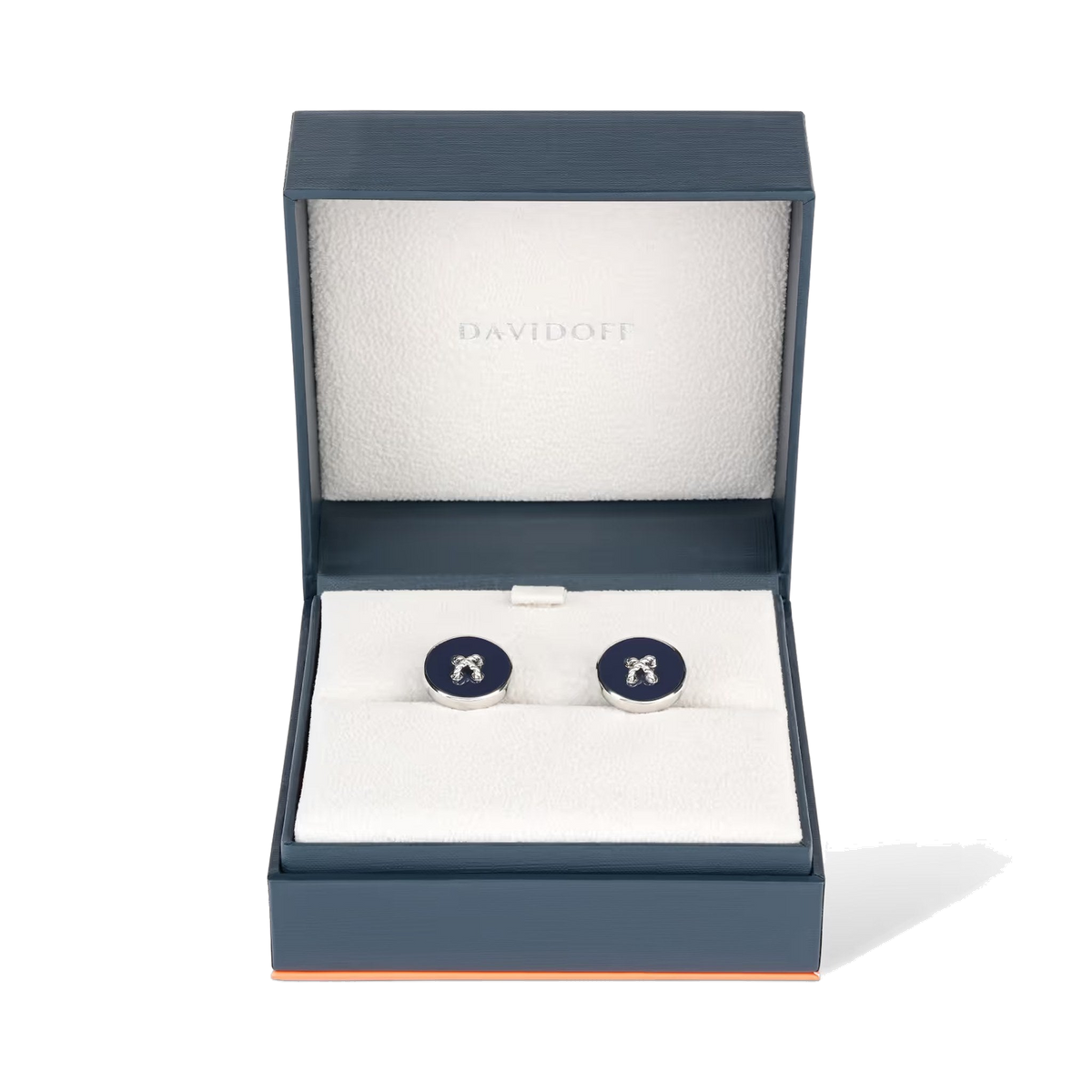 Essentials - boutons de manchette bouton argent et bleu