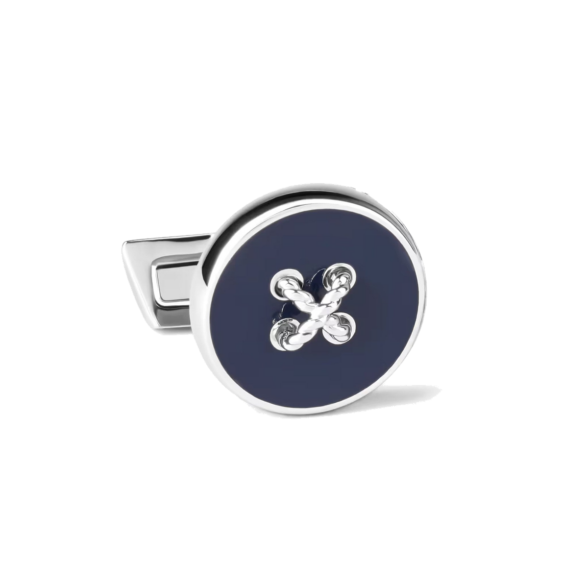 Essentials - boutons de manchette bouton argent et bleu