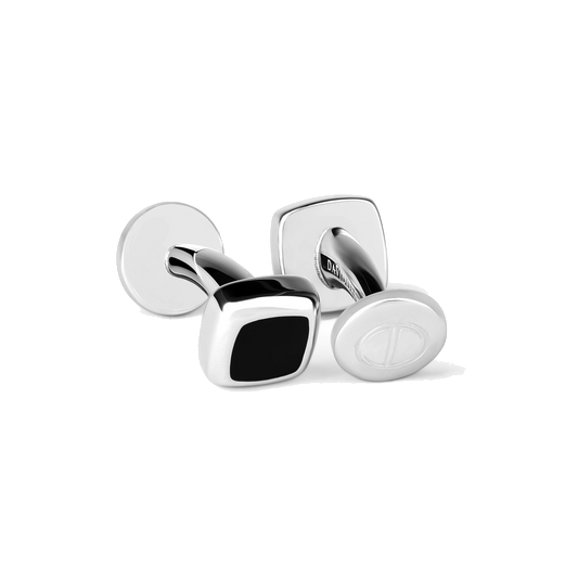 Essentials - Cufflinks Mini Square Silver Black