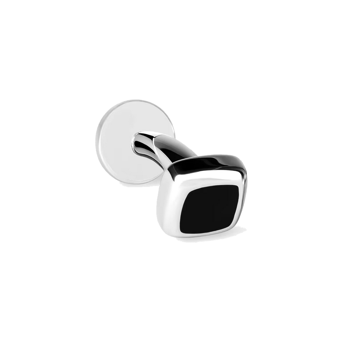Essentials - Cufflinks Mini Square Silver Black