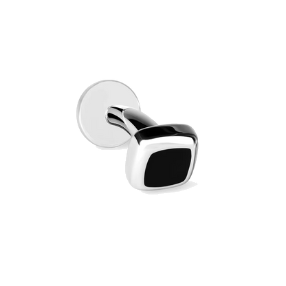 Essentials - Cufflinks Mini Square Silver Black