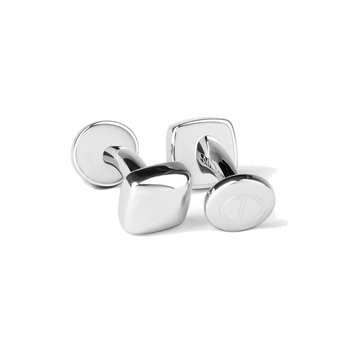 Essentials - boutons de manchette mini carrés argent