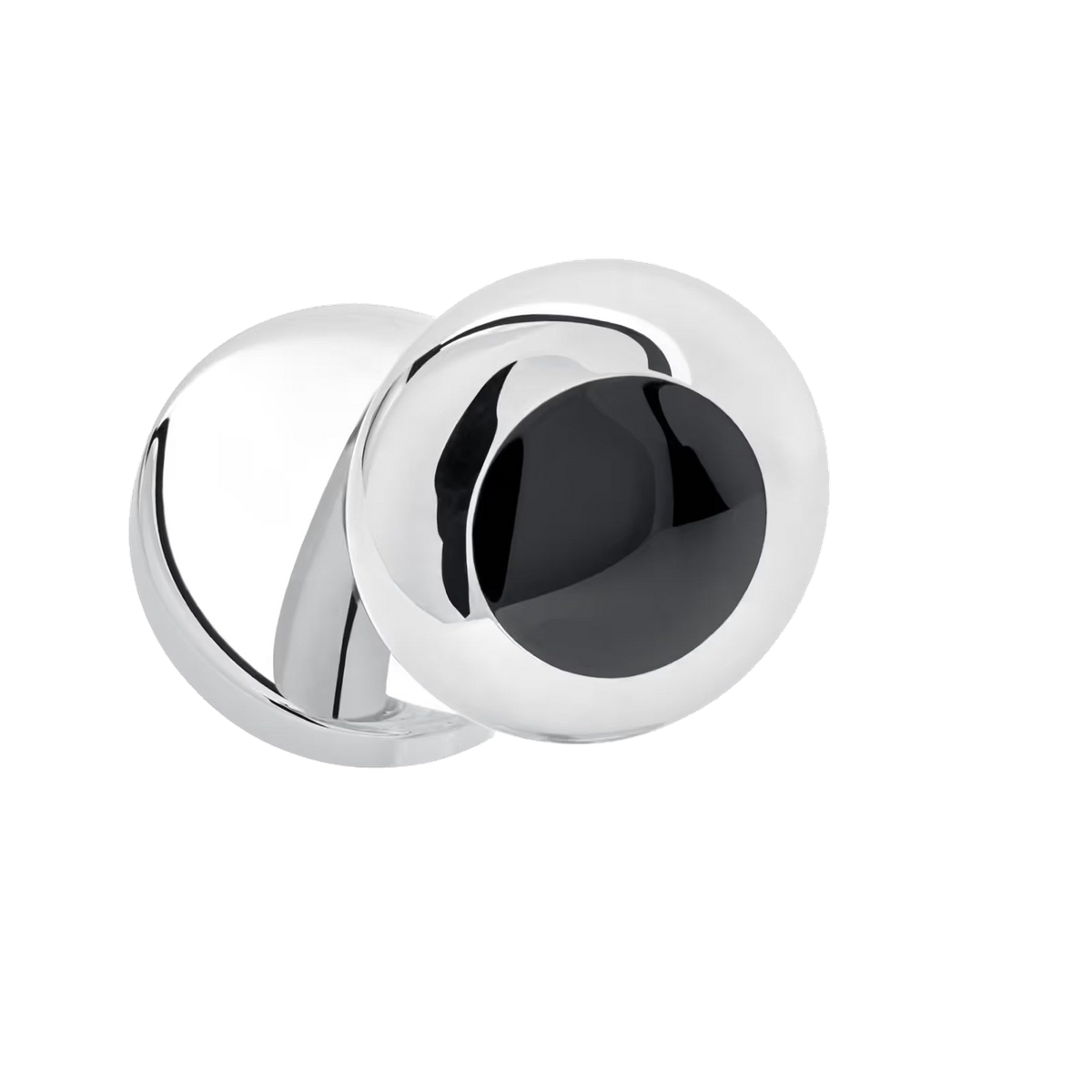 Essentials - Cufflinks Mini Round Silver Black