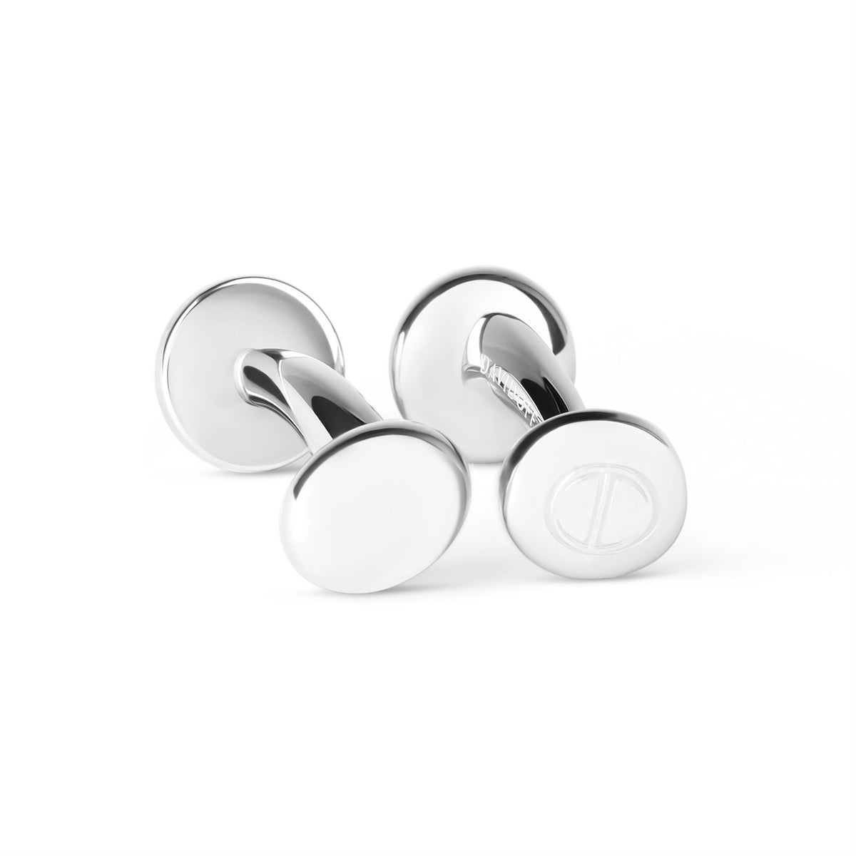 Essentials - boutons de manchette mini ronds argent