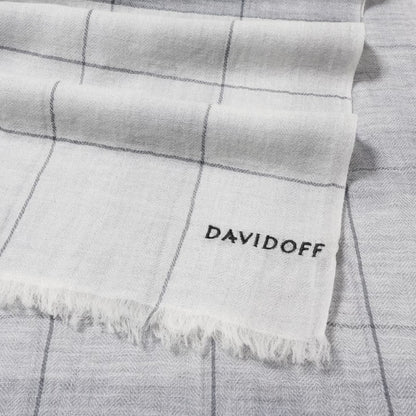 DAVIDOFF PARIS Scarf Check Pattern Grey - detail