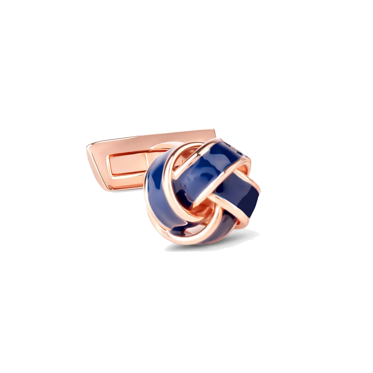 Essentials - Cufflinks Knot Rose Gold Blue