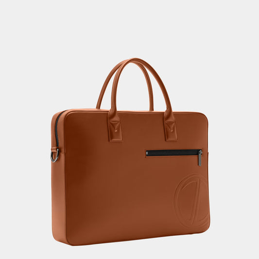 DAVIDOFF Venice Briefcase 1 Zip Cognac