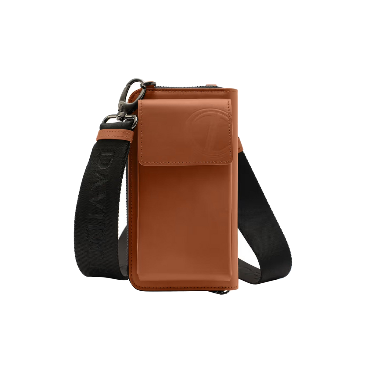 DAVIDOFF Venice Phone Pouch With Zip Cognac