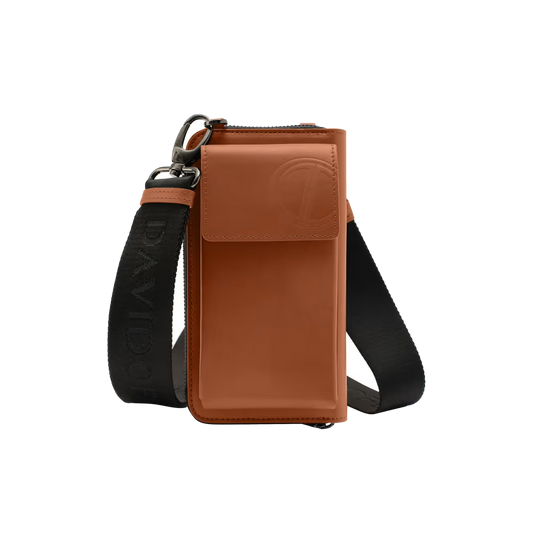 DAVIDOFF Venice Phone Pouch With Zip Cognac