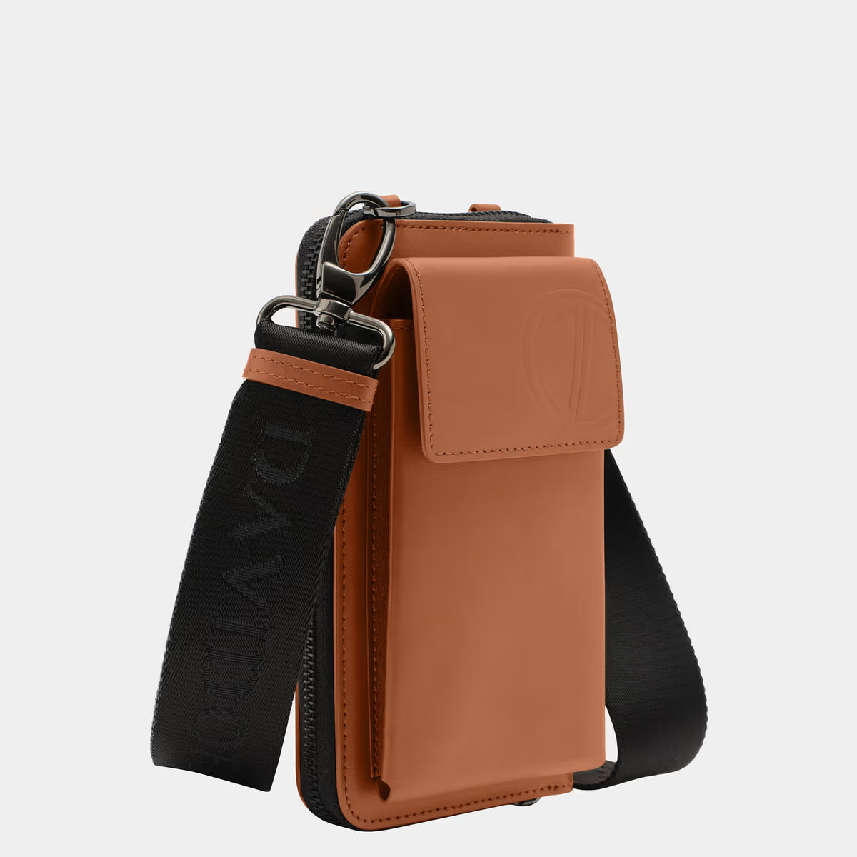 DAVIDOFF Venice Phone Pouch With Zip Cognac