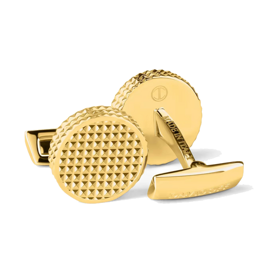 Boutons de manchette DAVIDOFF PARIS ronds or clair