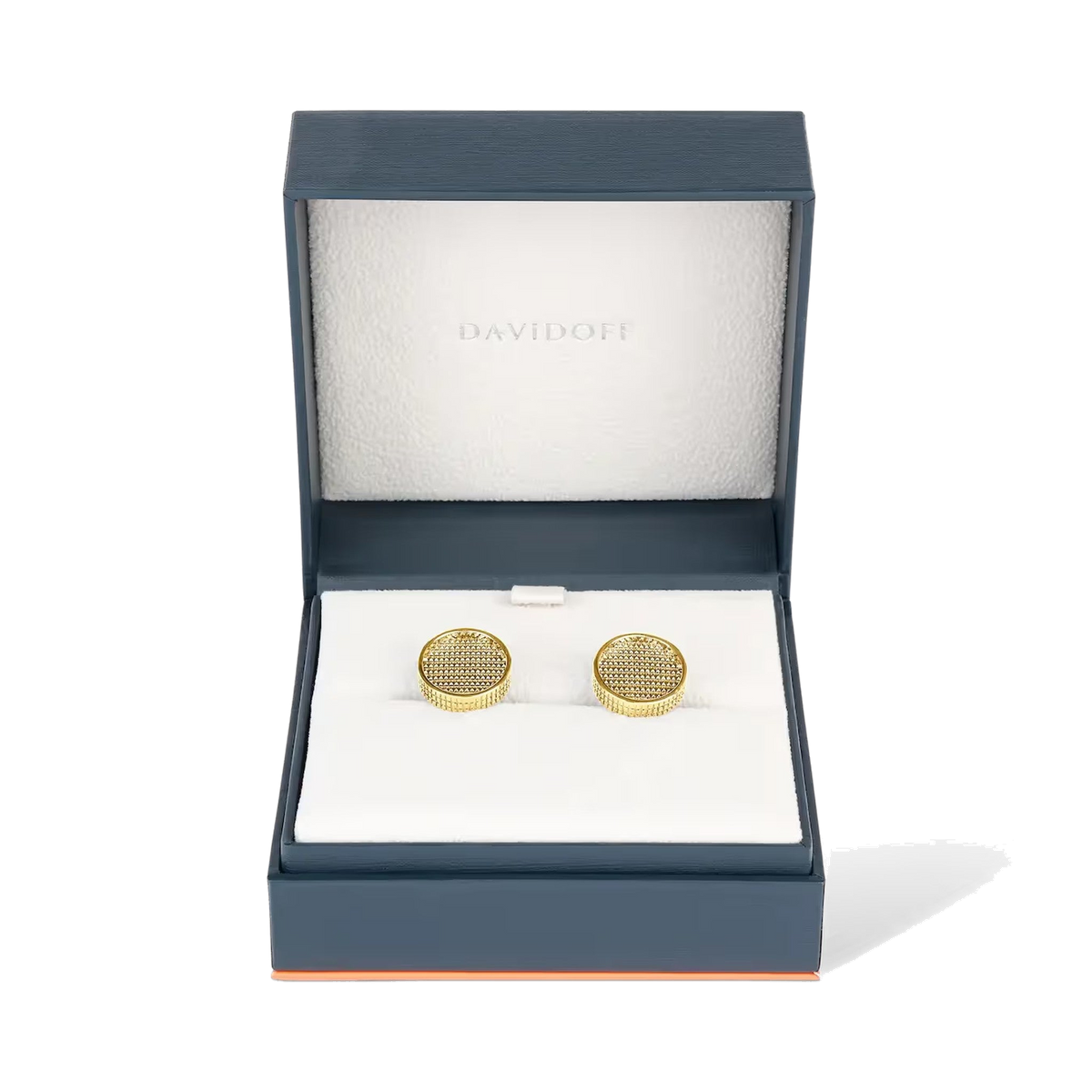 DAVIDOFF PARIS Cufflinks Round Light-Gold - detail