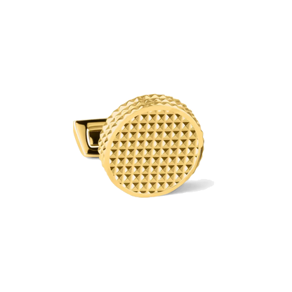DAVIDOFF PARIS Cufflinks Round Light-Gold - pair