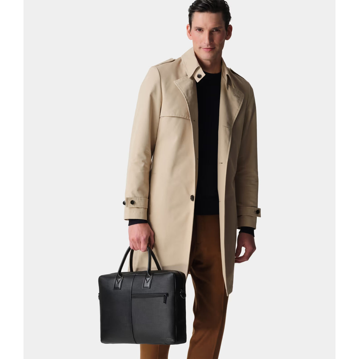 DAVIDOFF PARIS Briefcase 1 Zip Black - side