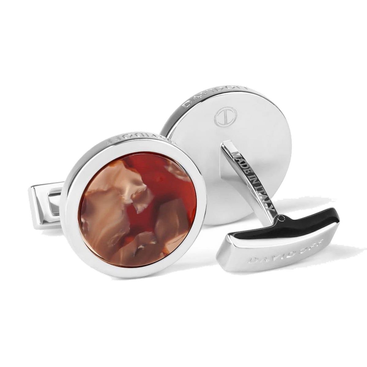 DAVIDOFF Venice Cufflinks Silver Brown