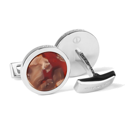 DAVIDOFF Venice Cufflinks Silver Brown