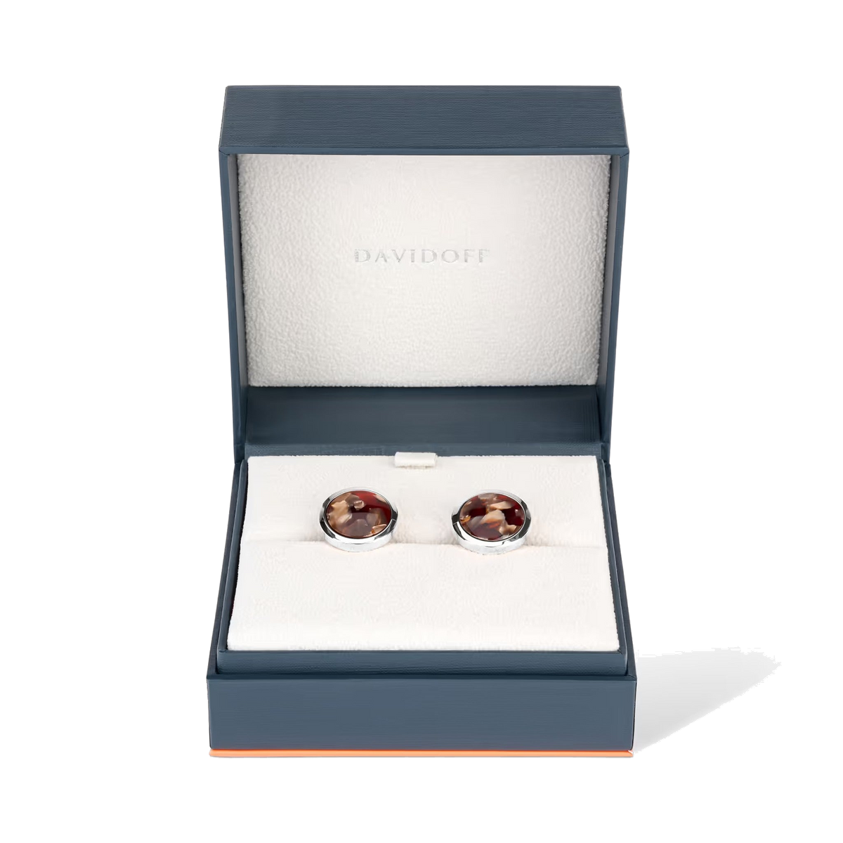 DAVIDOFF Venice Cufflinks Silver Brown