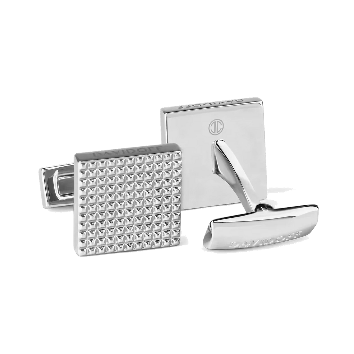 Boutons de manchette DAVIDOFF PARIS carrés argent