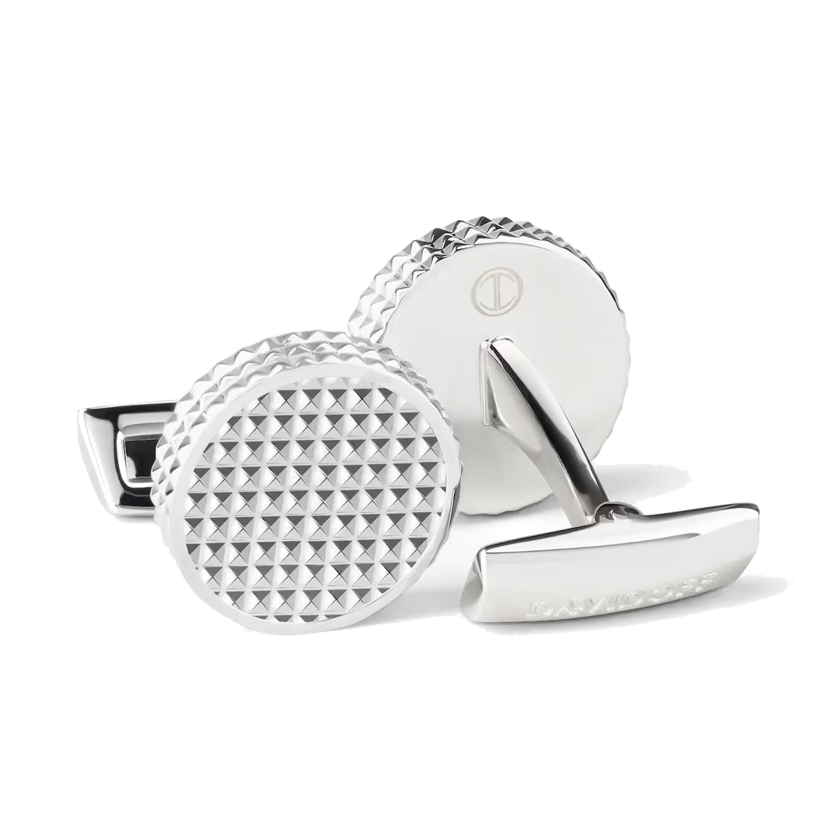 Boutons de manchette DAVIDOFF PARIS ronds argent