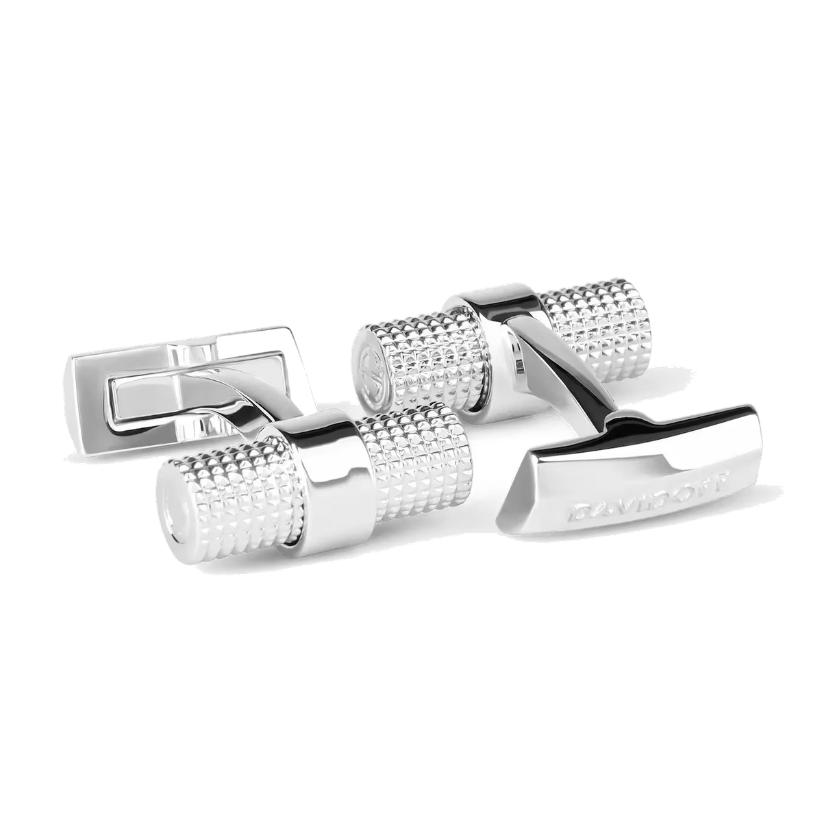 DAVIDOFF PARIS Cufflinks Barrel Silver
