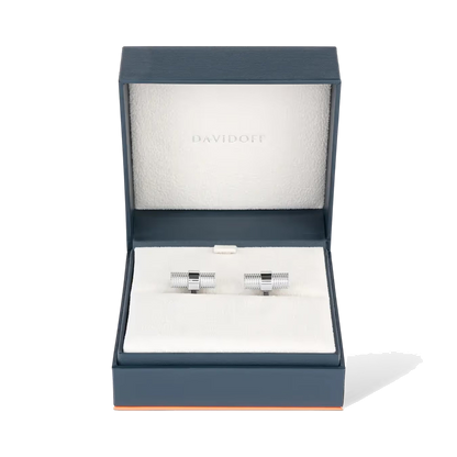DAVIDOFF PARIS Cufflinks Barrel Silver - detail