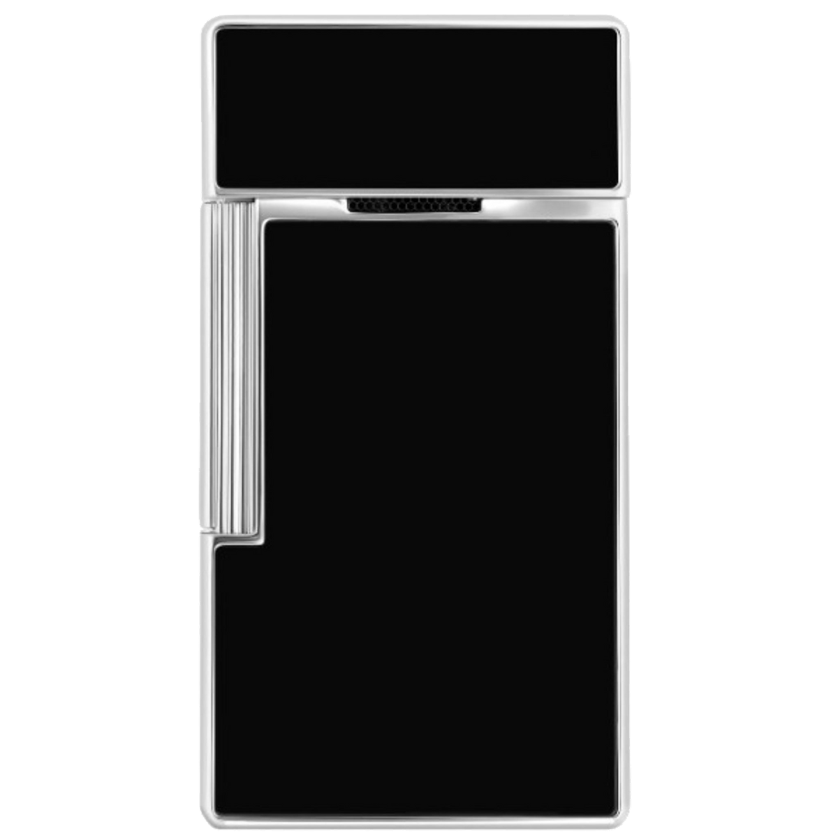 S.T. Dupont Biggy - LI Big D noir laque et chrome — vue de trois quarts