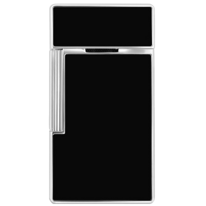 S.T. Dupont Biggy - LI Big D noir laque et chrome — vue de trois quarts