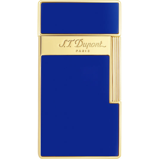 S.T. Dupont Big D lighter blue lacquer and gold