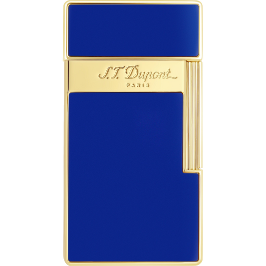 S.T. Dupont Big D lighter blue lacquer and gold