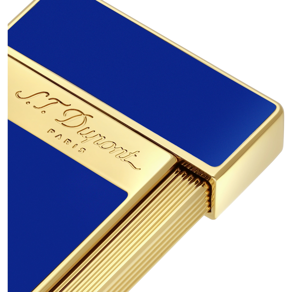 Briquet S.T. Dupont Big D laque bleue et or