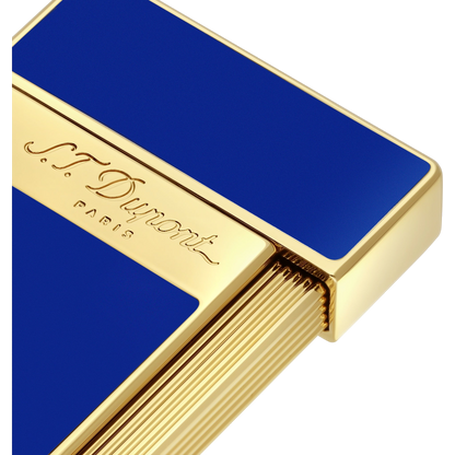 Briquet S.T. Dupont Big D laque bleue et or