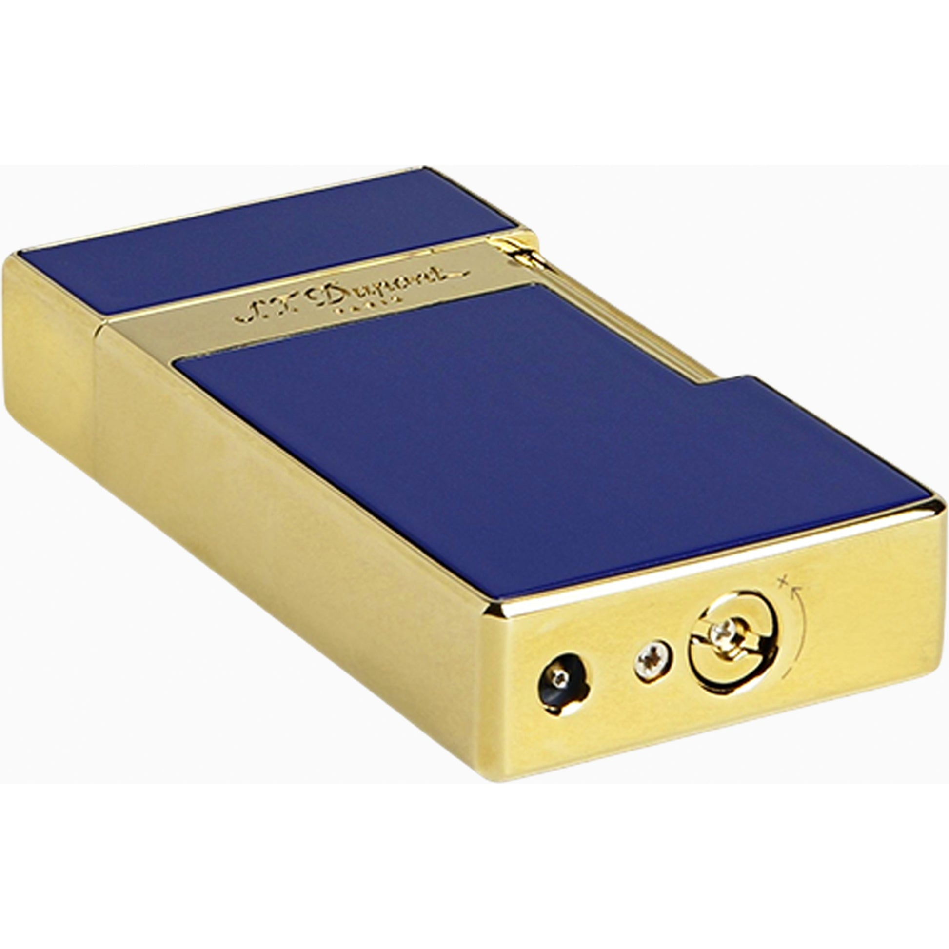 S.T. Dupont Big D lighter blue lacquer and gold