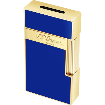 S.T. Dupont Big D lighter blue lacquer and gold
