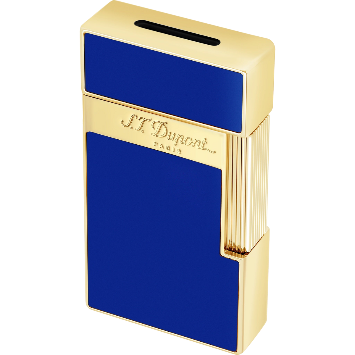 Briquet S.T. Dupont Big D laque bleue et or