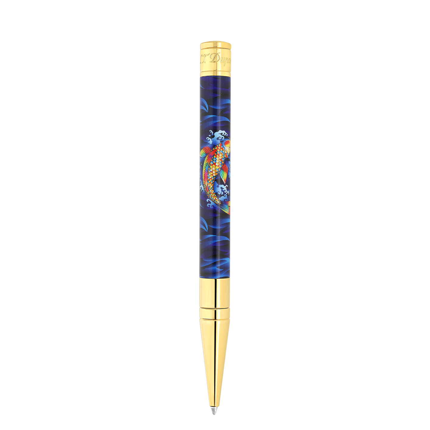 S.T. Dupont D-Initial Ballpoint Pen Koi Fish — angle view