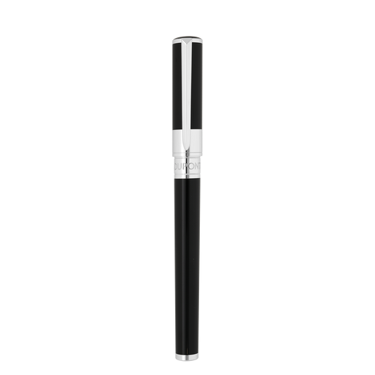 S.T. Dupont Initial fountain pen in black lacquer with chrome finish