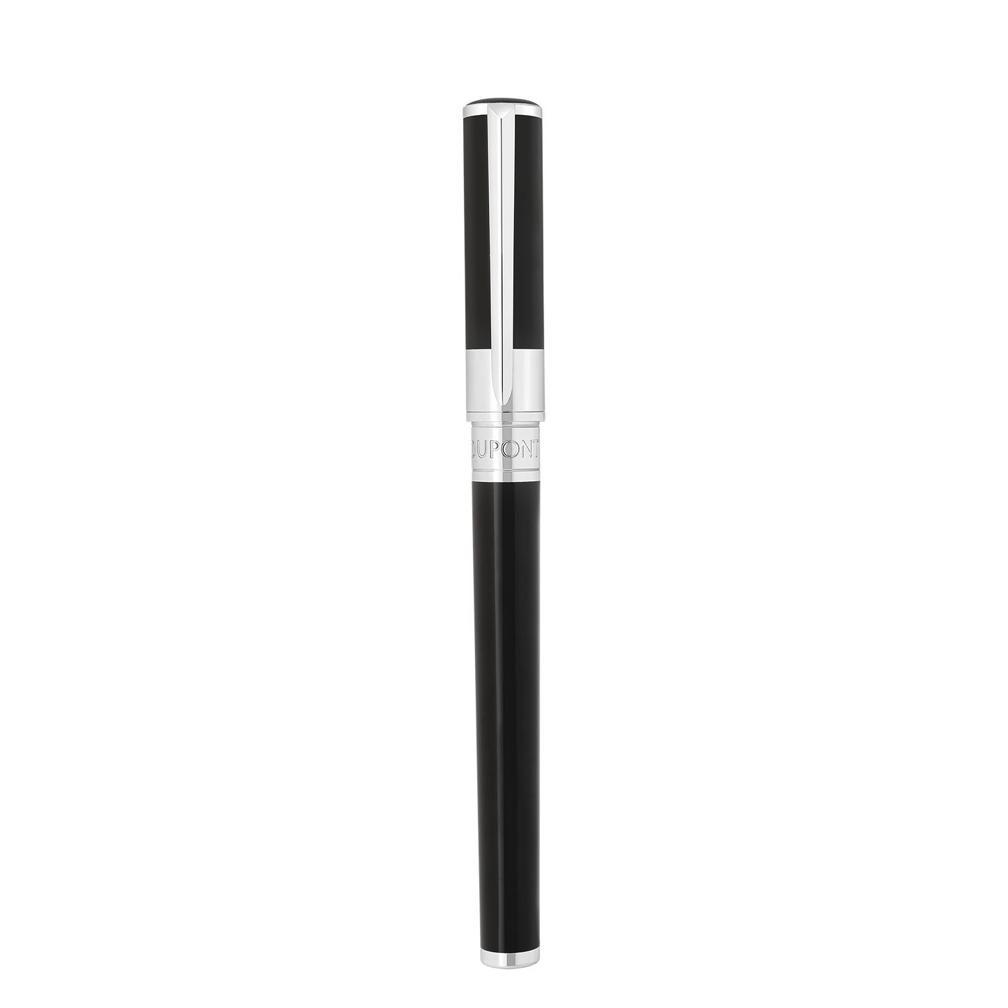S.T. Dupont Initial rollerball pen in black lacquer with chrome finish