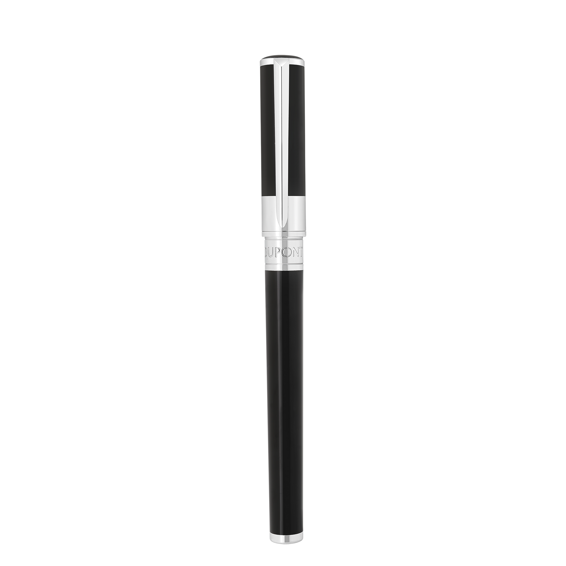 S.T. Dupont Initial rollerball pen in black lacquer with chrome finish
