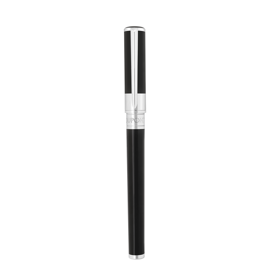 S.T. Dupont Initial rollerball pen in black lacquer with chrome finish