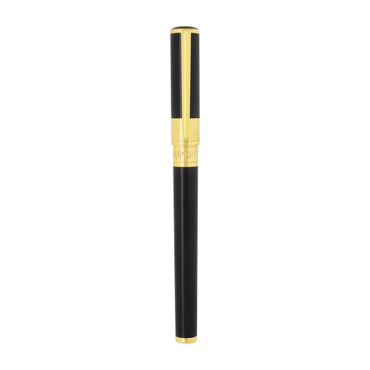 S.T. Dupont INITIAL - ROLLERBALL PEN BLACK / GOLDEN — official product image