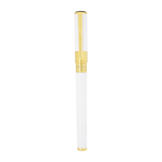 S.T. Dupont INITIAL - ROLLERBALL PEN WHITE / GOLDEN — official product image