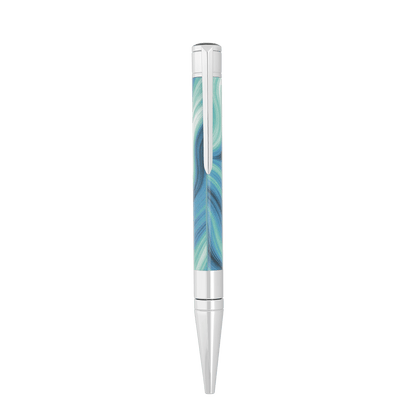 S.T. Dupont Initial Ballpoint Pen Geode Blue Chrome