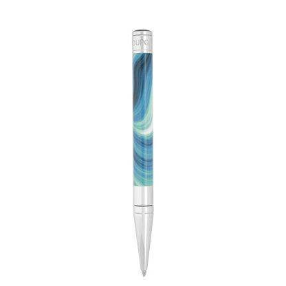 S.T. Dupont Initial Ballpoint Pen Geode Blue Chrome — detail view