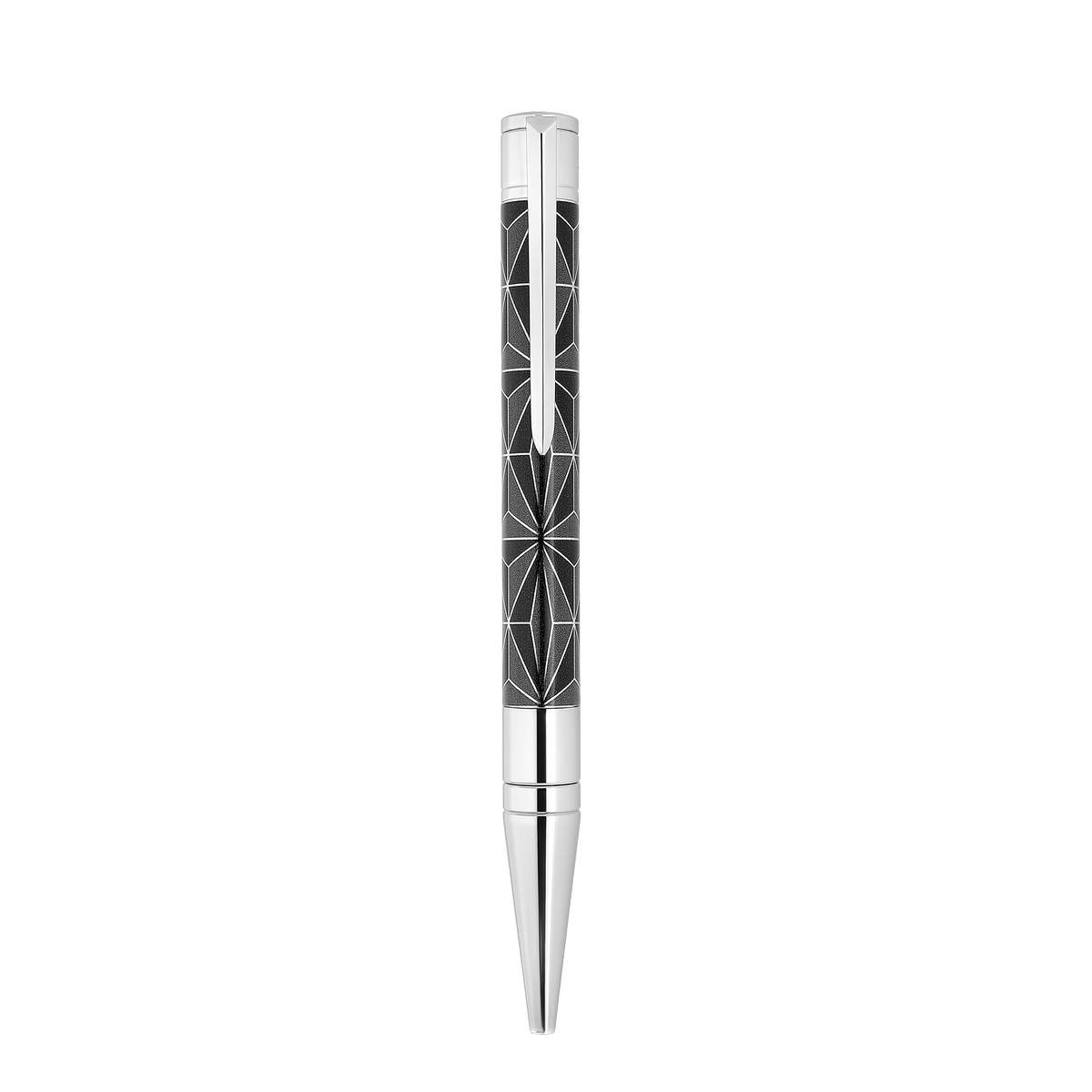 S.T. Dupont Ballpoint Pen X Black Chrome — angle view