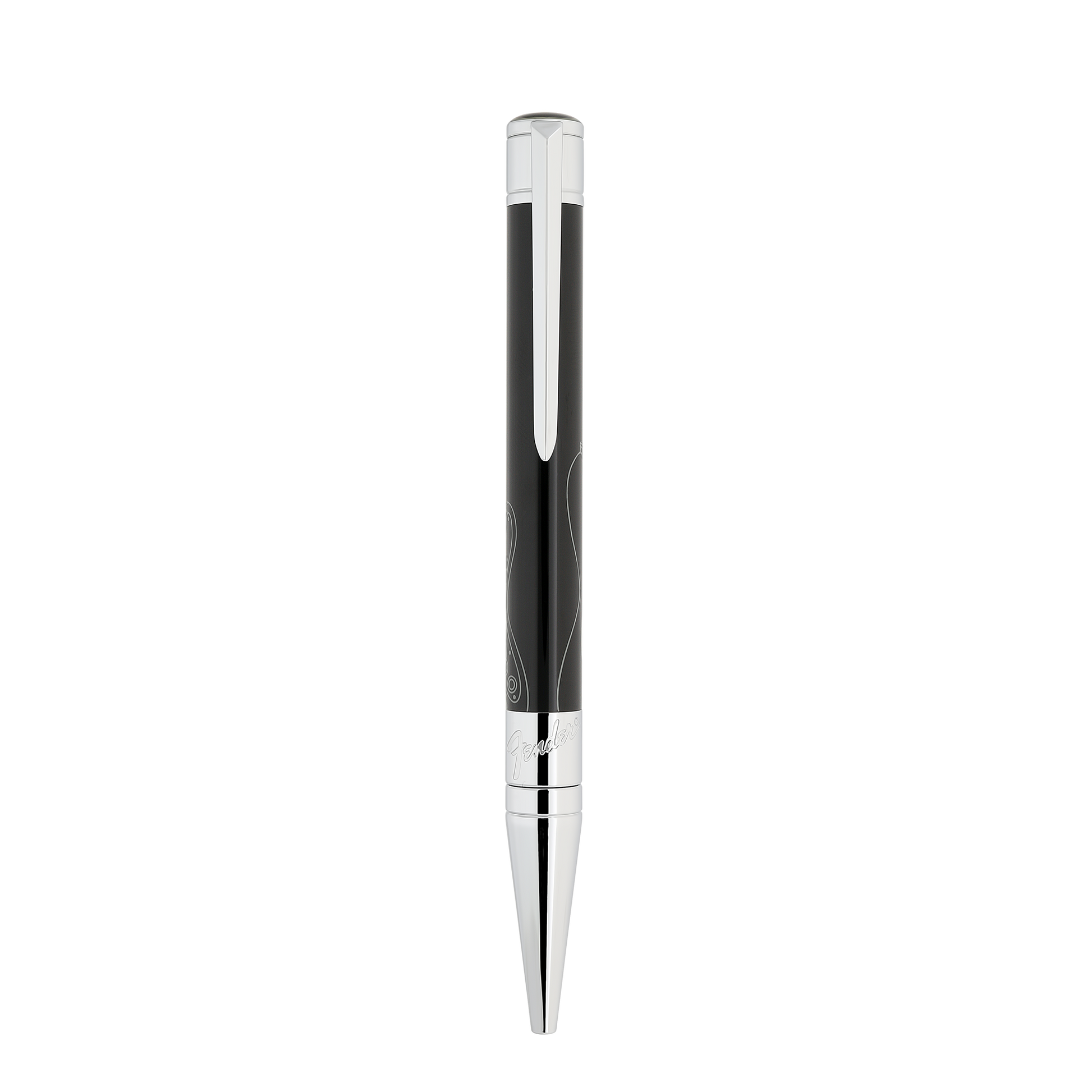 S.T. Dupont Initial Ballpoint Pen Fender Black Chrome