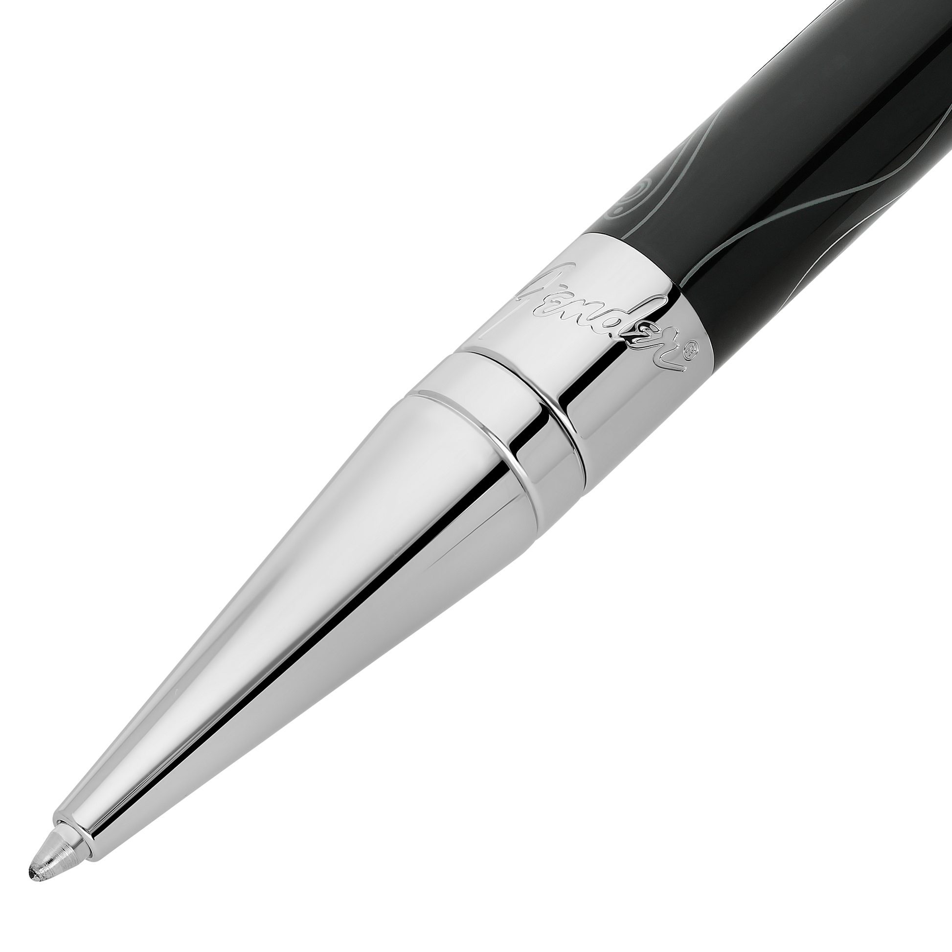 S.T. Dupont Initial Ballpoint Pen Fender Black Chrome — alternate view