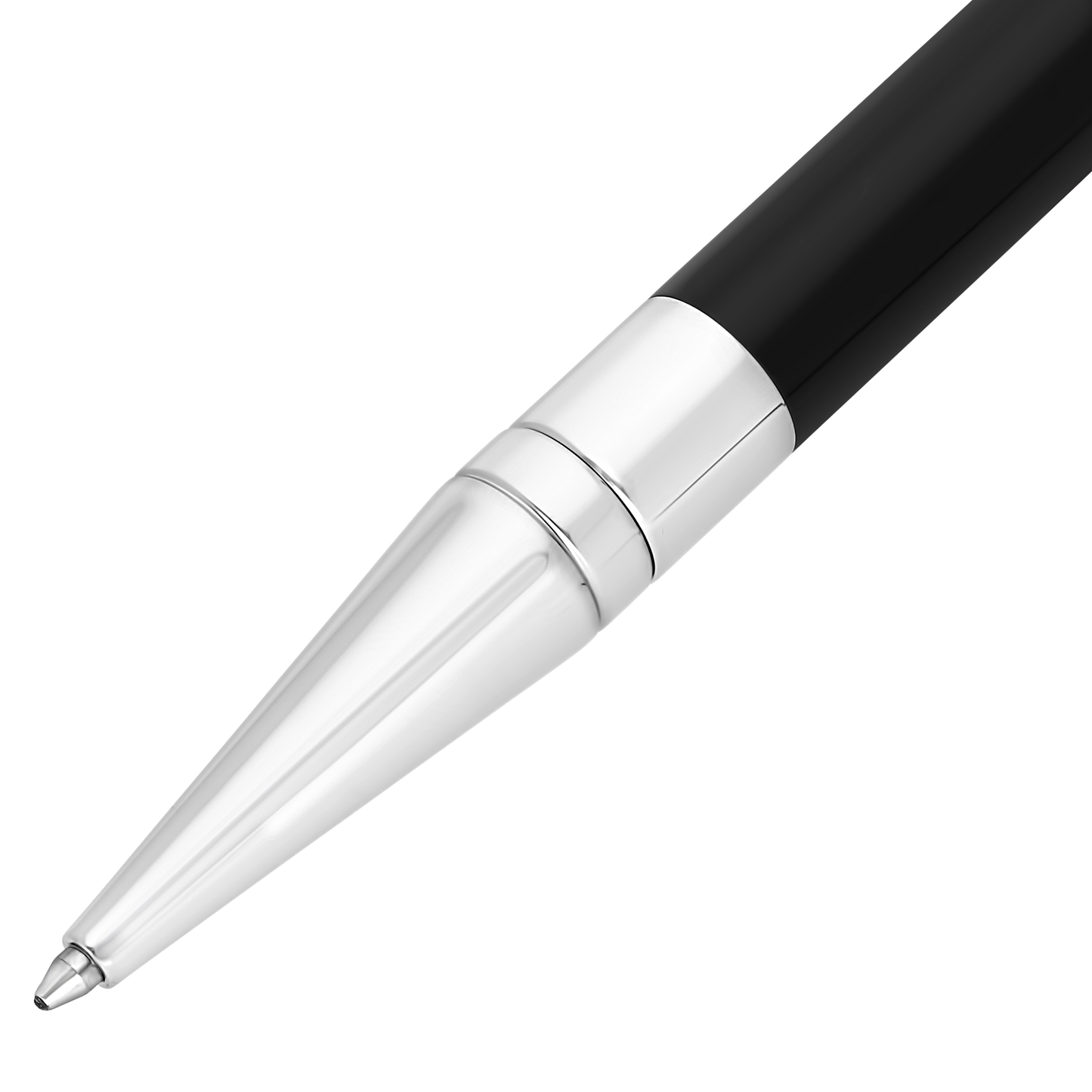 S.T. Dupont Initial Ballpoint Pen Black Lacquer Chrome