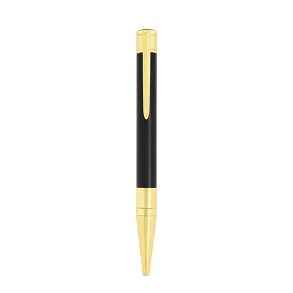 S.T. Dupont Initial Ballpoint Pen Black Lacquer Golden